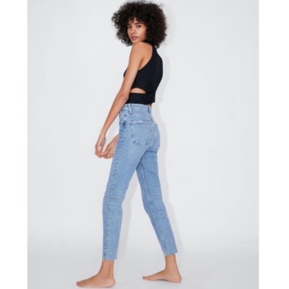 NWT Minimalist Streetwear Zara slim fit high rise ankle length jeans - Picture 3 of 8